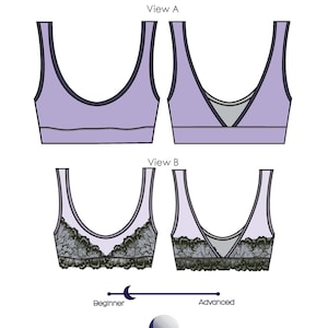 Callisto Bralette/ DIY Bralette/ Digital PDF Sewing Pattern