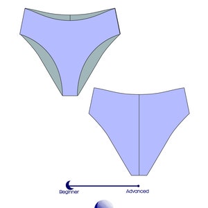 Coconut Bikini Bottom/ DIY Bikini Bottom/ Digital PDF Sewing Pattern