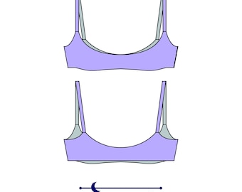 Papaya Bikini Top/ DIY Bikini Top/ Digital PDF Sewing Pattern