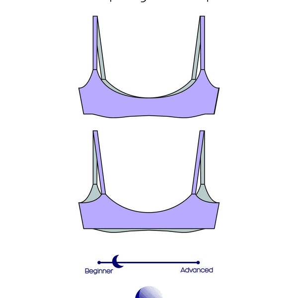 Papaya Bikini Top/ DIY Bikini Top/ Digital PDF Sewing Pattern