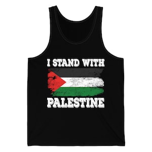 I Stand With Palestina Bandera Palestina Libre Gaza Bandera Palestina Tank Top para hombres y mujeres