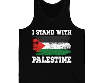 I Stand With Palestina Bandera Palestina Libre Gaza Bandera Palestina Tank Top para hombres y mujeres