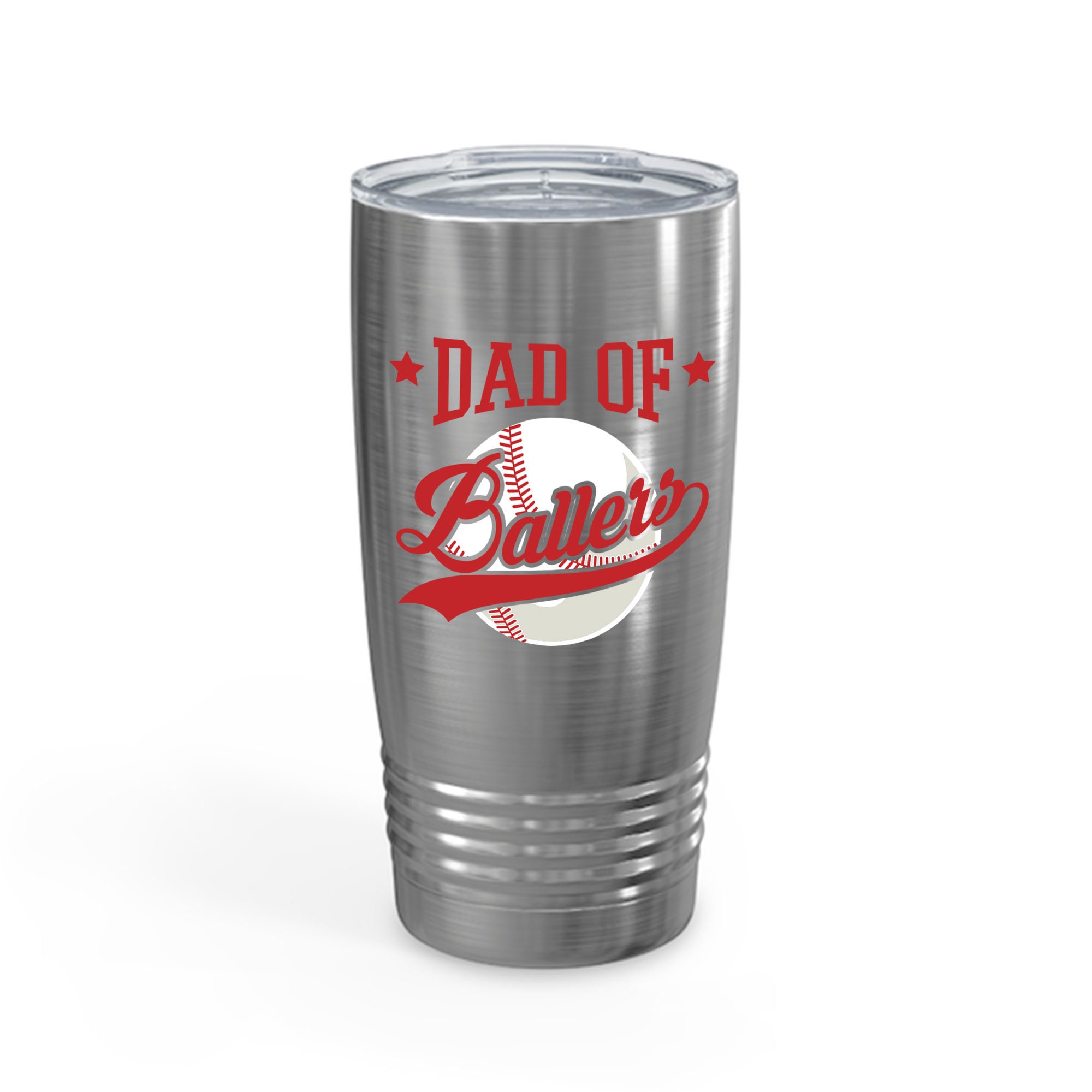 Funny Dad of Ballers Baseball Funny Dad Softball Ringneck Tumbler