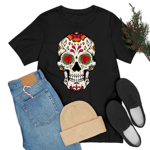 Sugar Skull Dia De Los Muertos Costume Halloween Day Of Dead T-Shirt