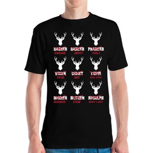 Funny Christmas Deer Bow Hunting Santa Hunter Gift T-Shirt Men Women
