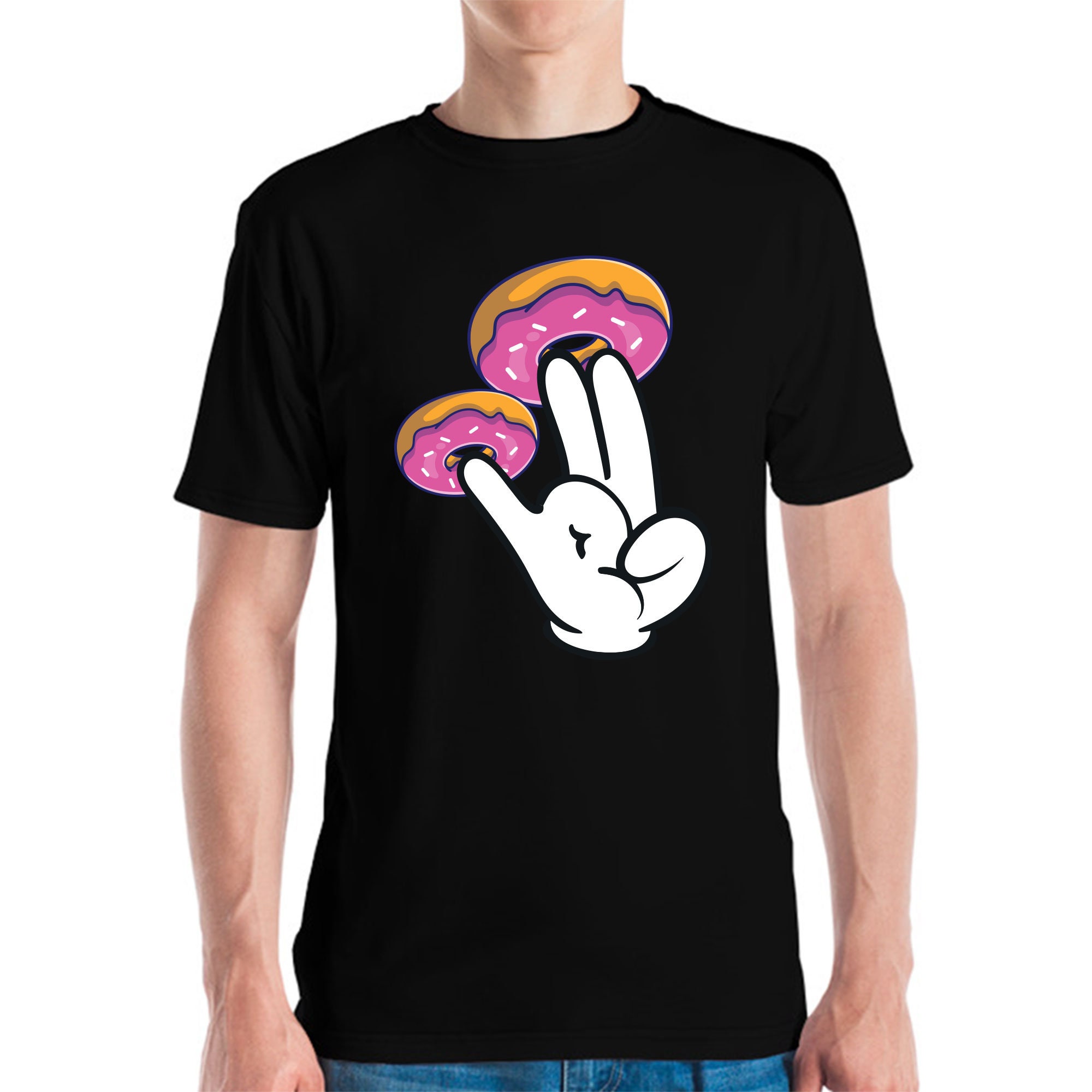 Funny Donuts With the Shocker Hand 2 and 1 Fingers Donut - Etsy UK