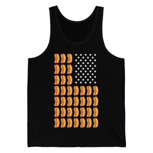 Funny Hot Dog American Flag Food Hotdog Lovers Tank Top For Men Women