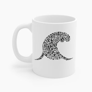 Silhouette Wave Cup For Surfer Surf Girls Surfing Coffee Mug