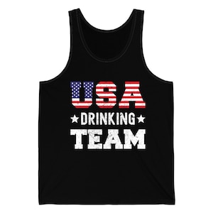Funny USA Drinking Team Drinking Beer Lover Tank Top For Men Women