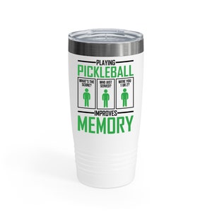 Funny Playing Pickleball Improves Memory Dink Player Ringneck Tumbler- Chill Wine Tumbler For Men Women