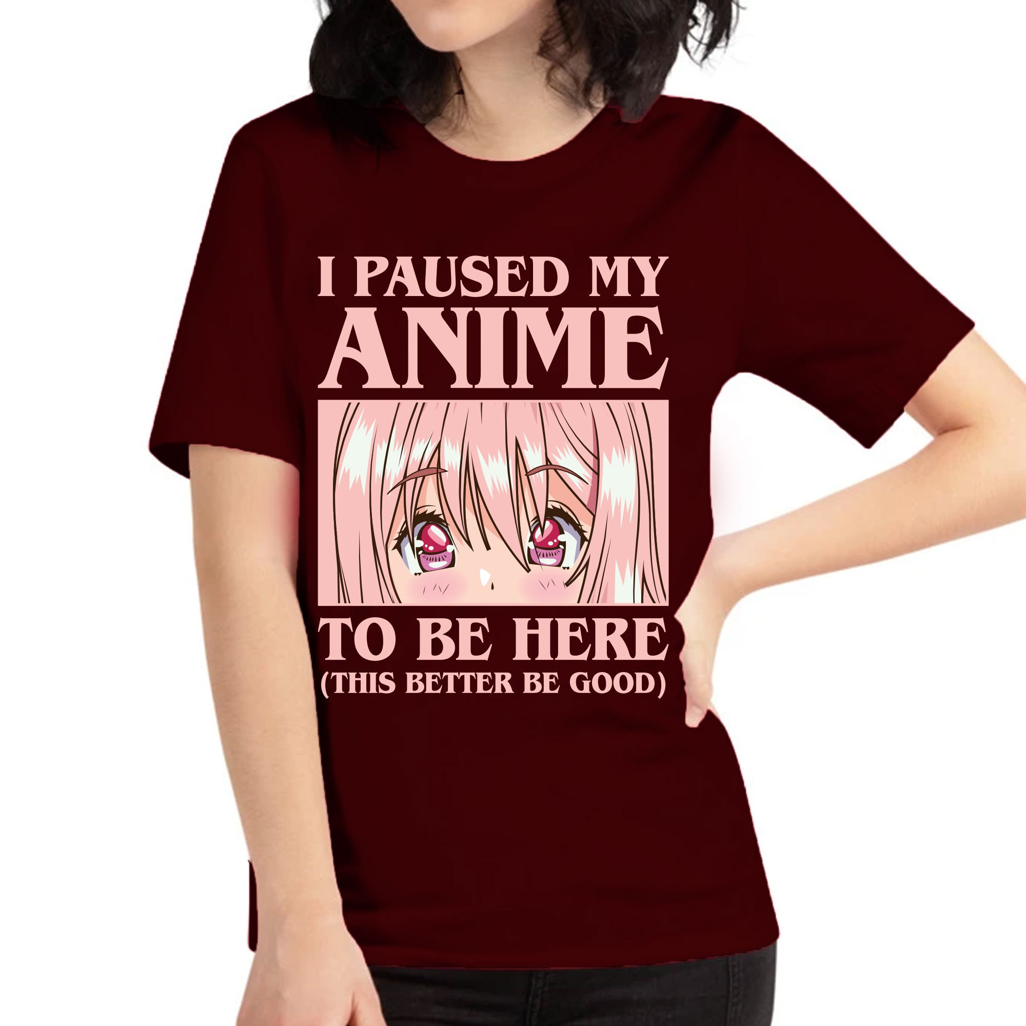 eu pausei meu anime para estar aqui design de camiseta de amante de anime  5285150 Vetor no Vecteezy