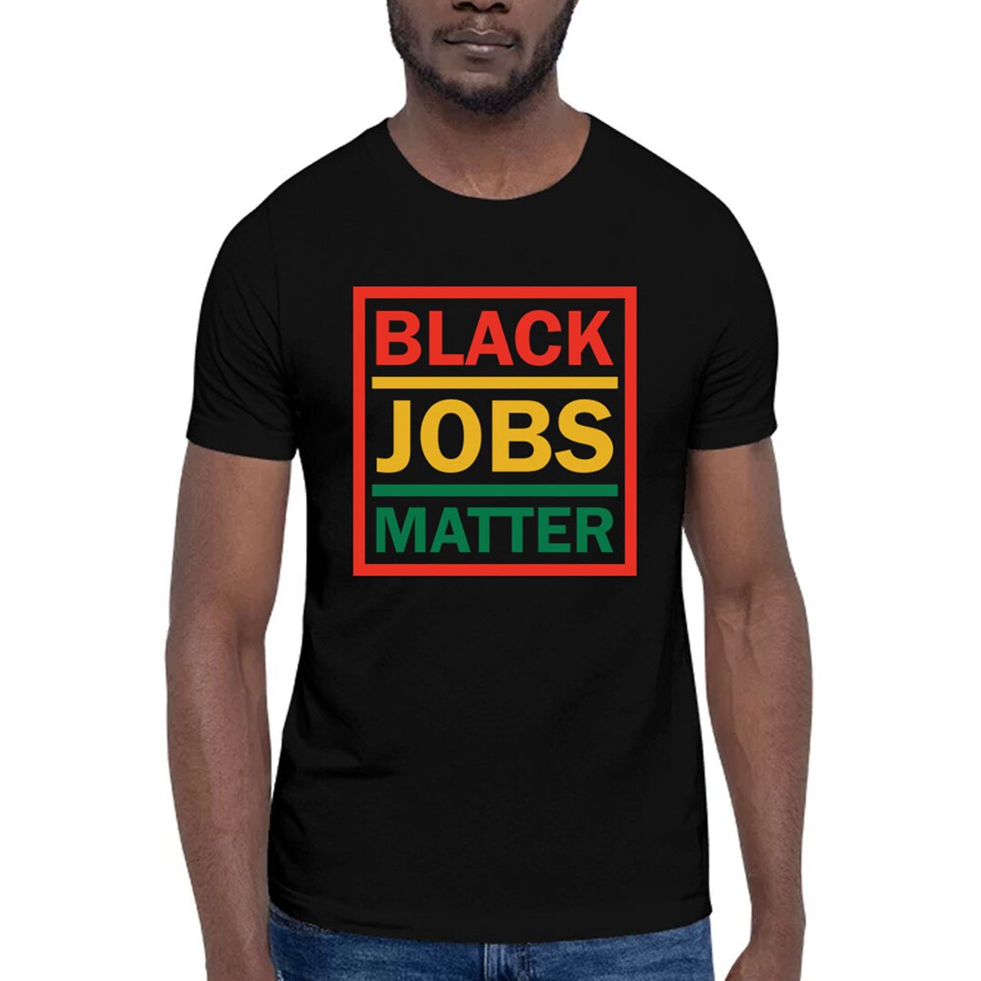 Black Jobs Matter Peace Lover Justice Maglia afroamericana per Etsy