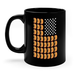 Funny Hot Dog American Flag Food Hotdog Lovers Coffee Mug For Men Women