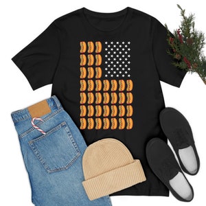 Funny Hot Dog American Flag Food Hotdog Lovers T-Shirt For Men Women