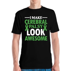 Ich mache Freundliche Palsy Look Awesome Freundliche Palsy Awareness Support Gehirn T-Shirt für Männer Frauen Kinder