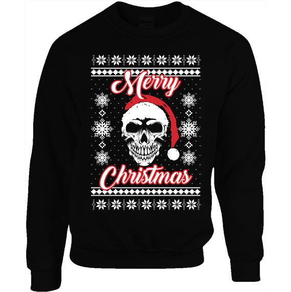 christmas skull jumper