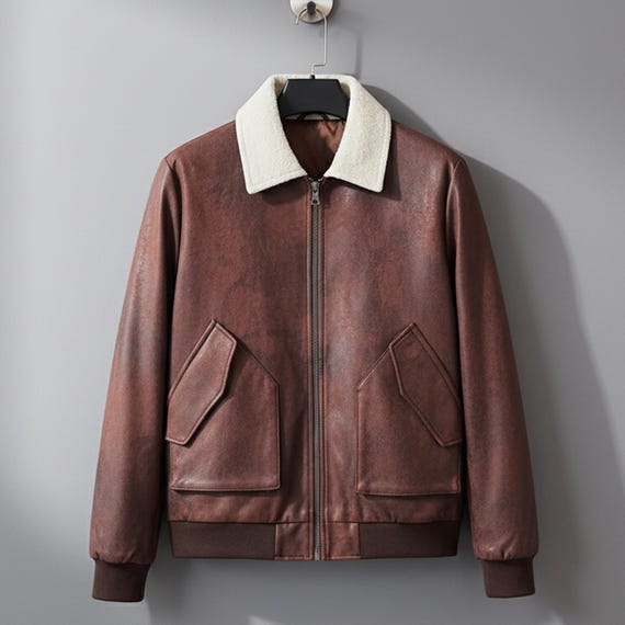 メンズラペルモーターサイクルジャケットハンサムスリムフィット