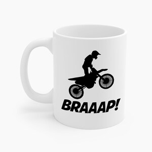 Lustiger Brraaap Dirt Bike Motocross Biker Fahrer Kaffeebecher für Reiter Männer Frauen