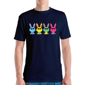 Retro Bunny Cool Rabbits With Glasses Hipster Easter T-Shirt