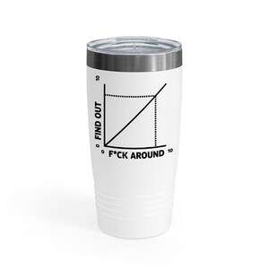 Funny FA&FO F ck Around And Find-Out Diagram Graph Math Nerd Ringneck Tumbler - Chill Wine Tumbler Men Women