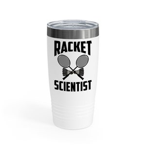 Funny Badminton Player Mug Racket Scientist Badminton Gift Ringnek Tumbler - Chill Wine Tumbler For Men Women