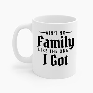 Ist keine Familie wie die, die ich lustige Familientreffen-Kaffeetasse-Männer Frauen erhielt