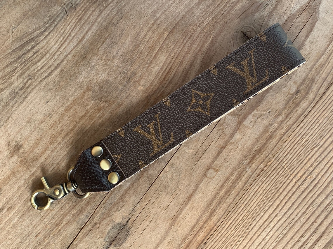 UpCycled Louis Vuitton Wristlet Strap Keychain Etsy