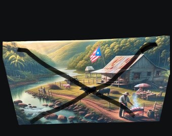 Cuadro de canvas  estampas de  puerto Rico souvenir  21” x 13   En marcados