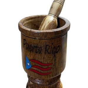 Pilon de cedro grandote 4 Puerto Rico souvenir houten vijzel Pilon para mofongo