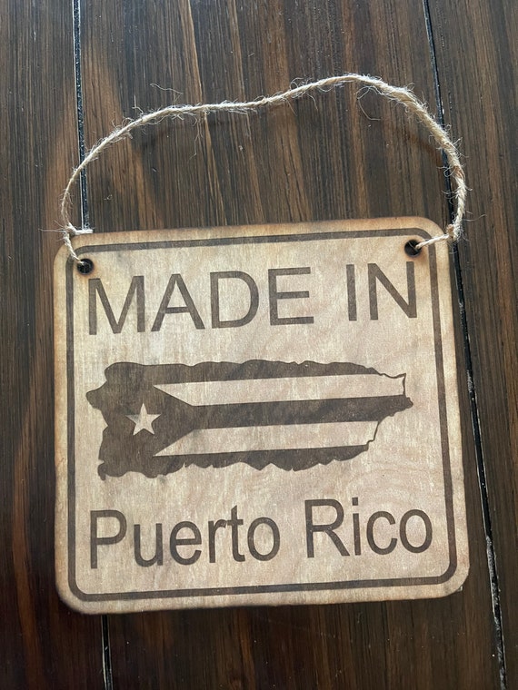 Puerto Rico Souvenir Grabado Láser Grabado Grabado Láser Madera