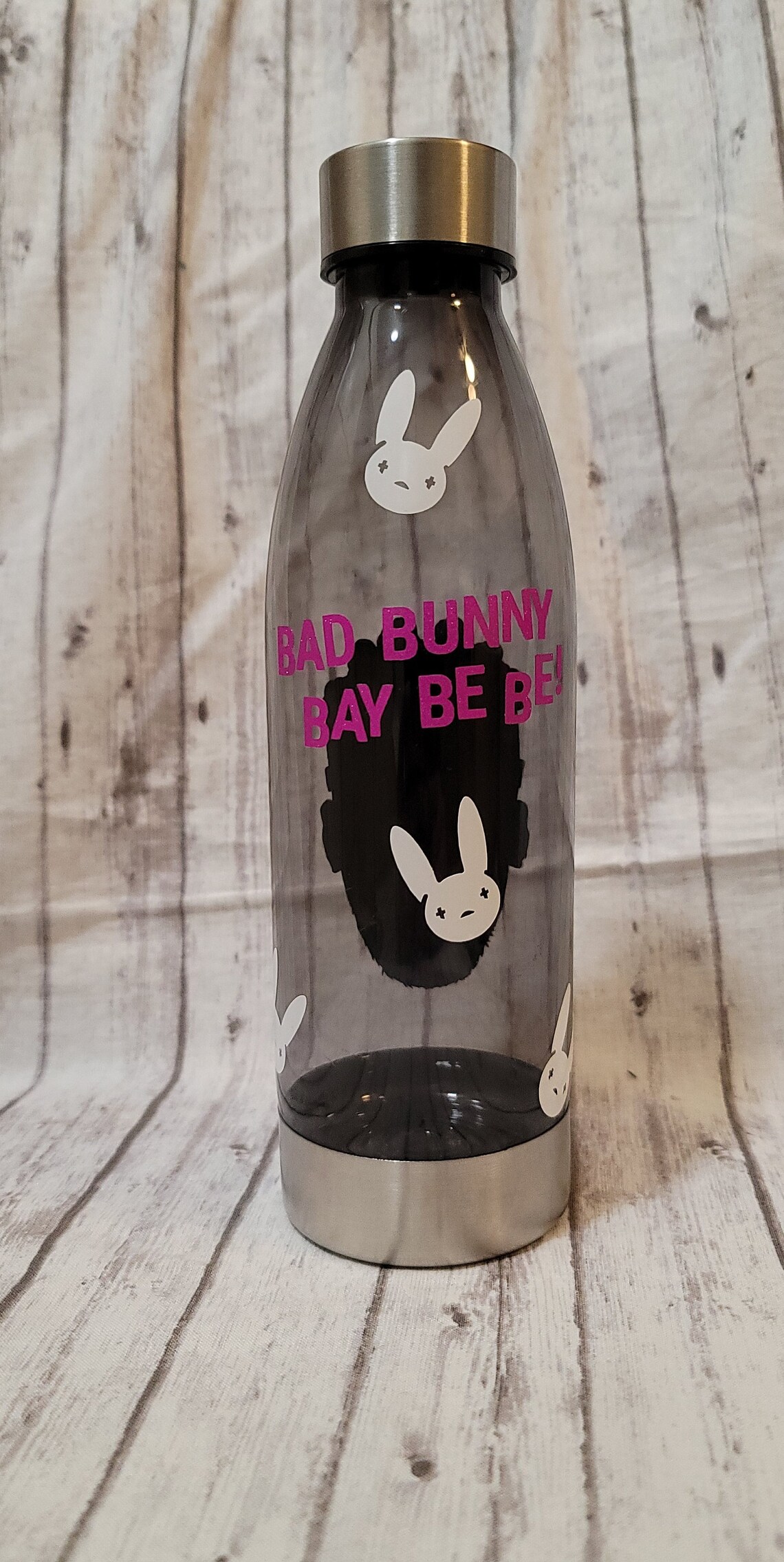 Bad Bunny Water Bottle Custom Bad Bunny Water Bottle Bad Bunny Etsy