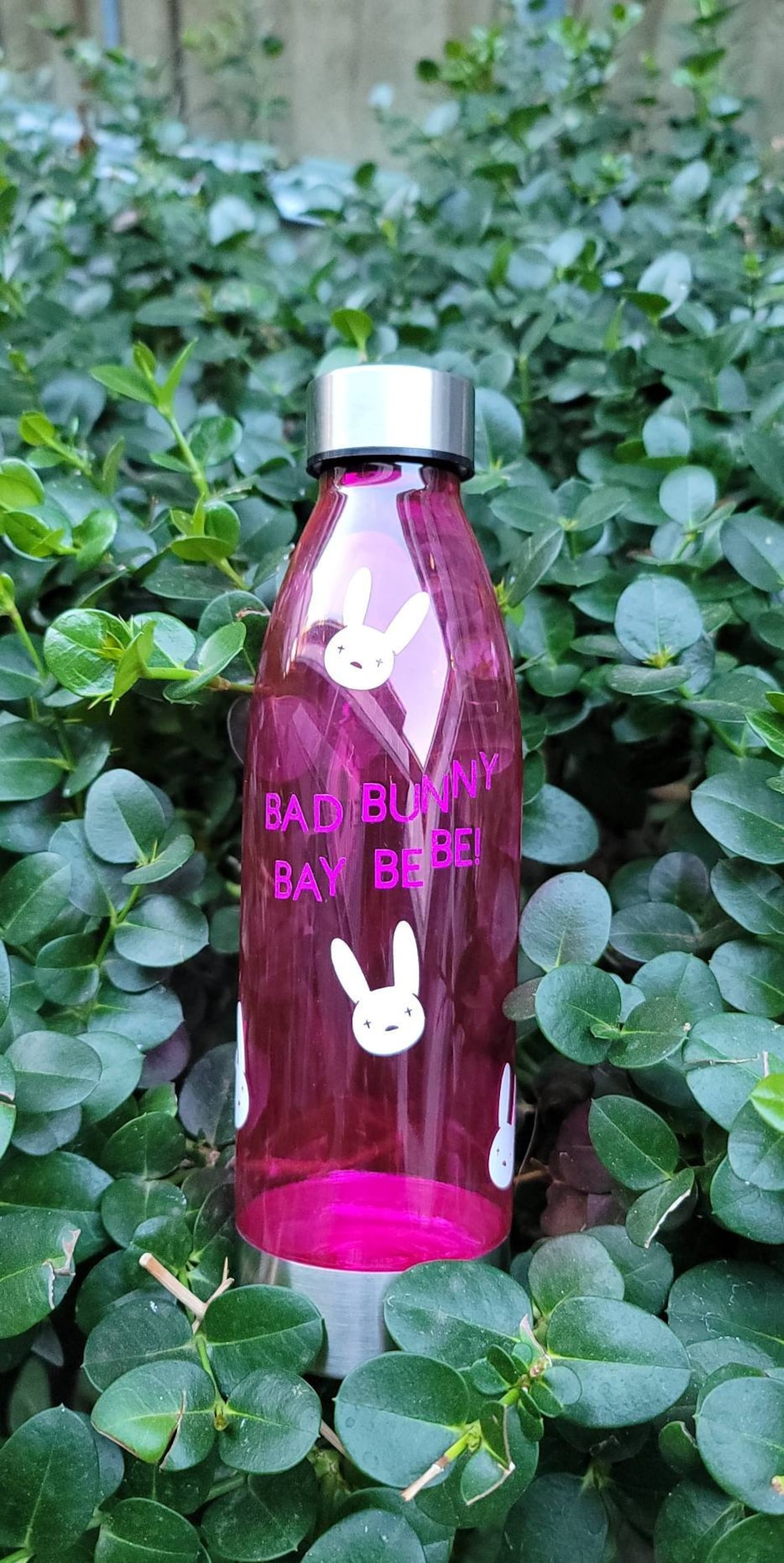 Bad Bunny Water Bottle Custom Bad Bunny Water Bottle Bad Bunny Etsy