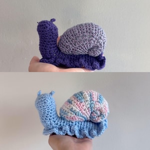 Handmade Crocheted Amigurumi Snails | Amigurumi Stuffed Animal Toy | Handmade Crochet | fine soft acrylic yarn multicolored
