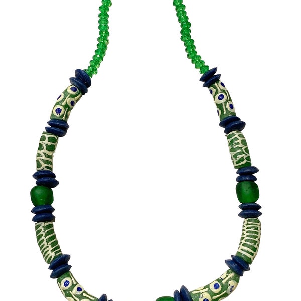 Handmade Krobo Bead Necklace
