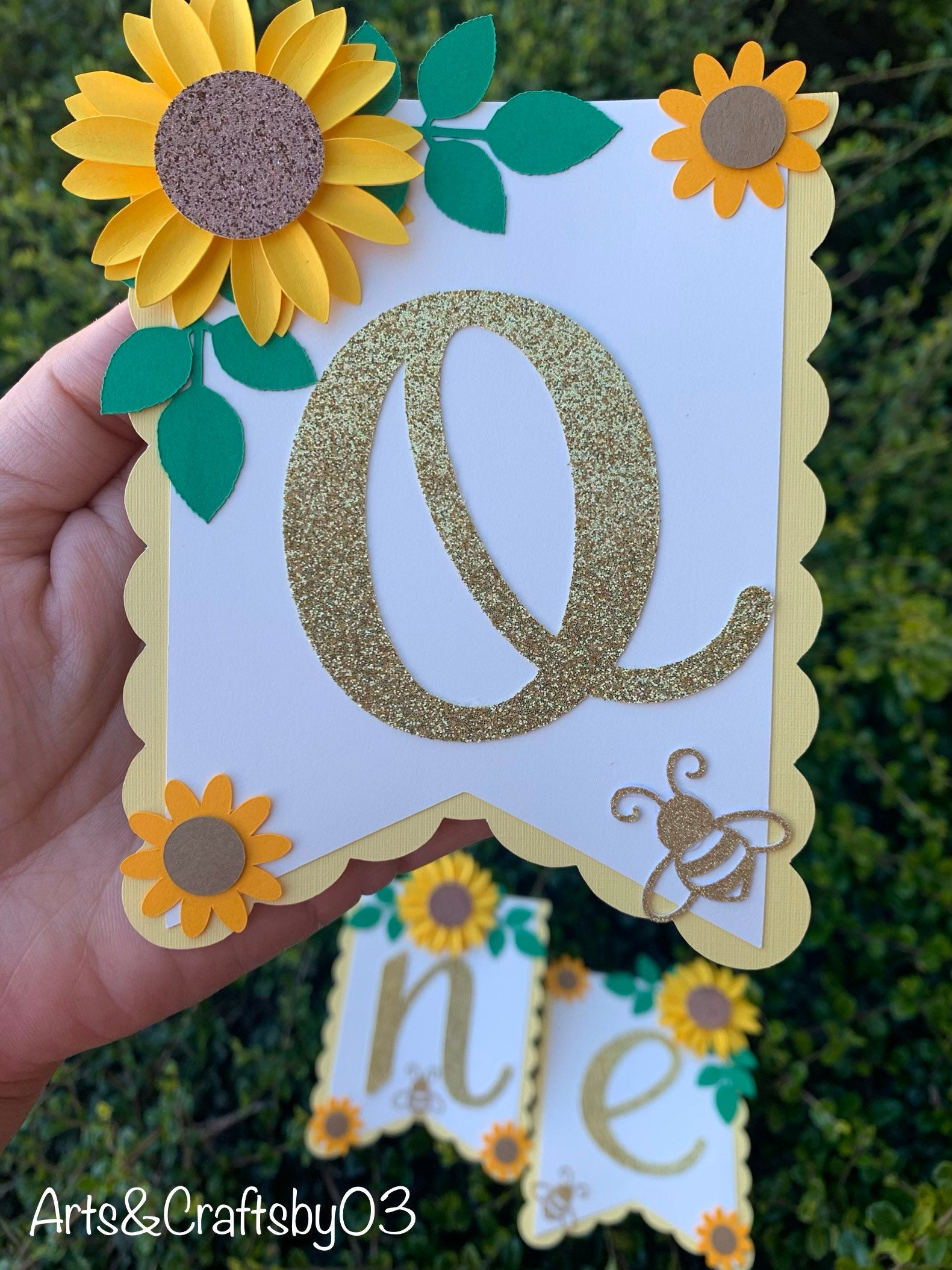 Sunflower Banner High Chair Banner Sunflower Birthday BannerOne Banner Bee High Chair Banner Floral Garland Sunflower Theme