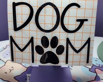 Dog Mom Pawprint Decal