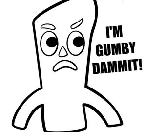 Gumby Damn It Vinyl Decal