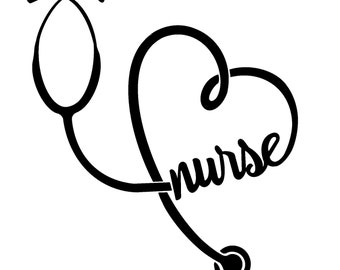 Nurse Love Heart Decal