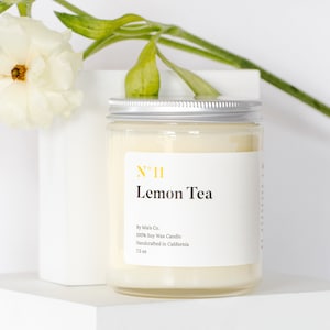 No11 Lemon Tea Candle | Handmade Soy Candles | Summer Gift | Scented Candles Gift | Mia's Co.