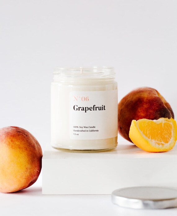 N06 Grapefruit Candle Handmade Soy Candles Will You Be My Etsy