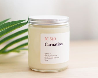 N510 Lilac&Carnation Candle | Handmade Soy Candles | Best Candles for Mom | Scented Candles Gift | Mia's Co.