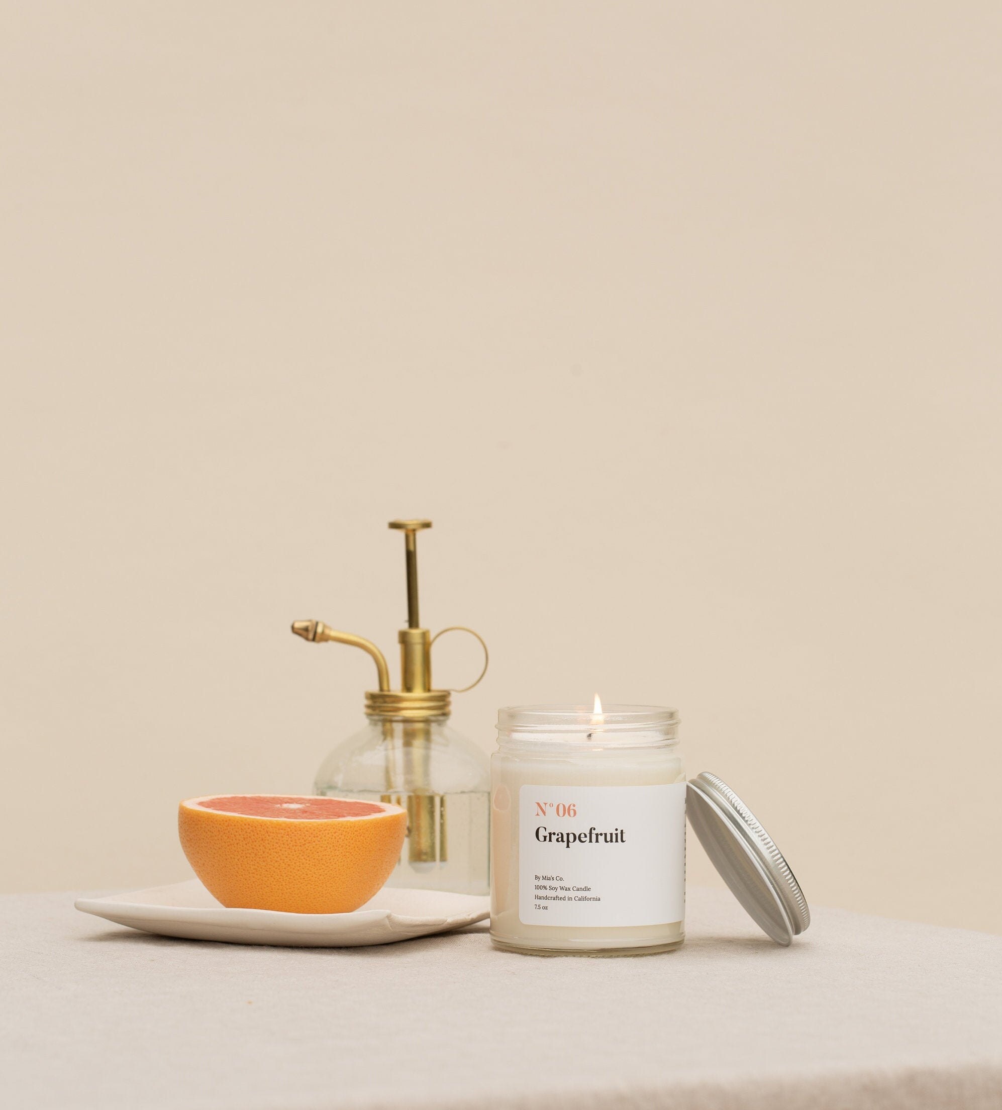 Grapefruit Candle Handmade Soy Candles Thanksgiving Gift Etsy