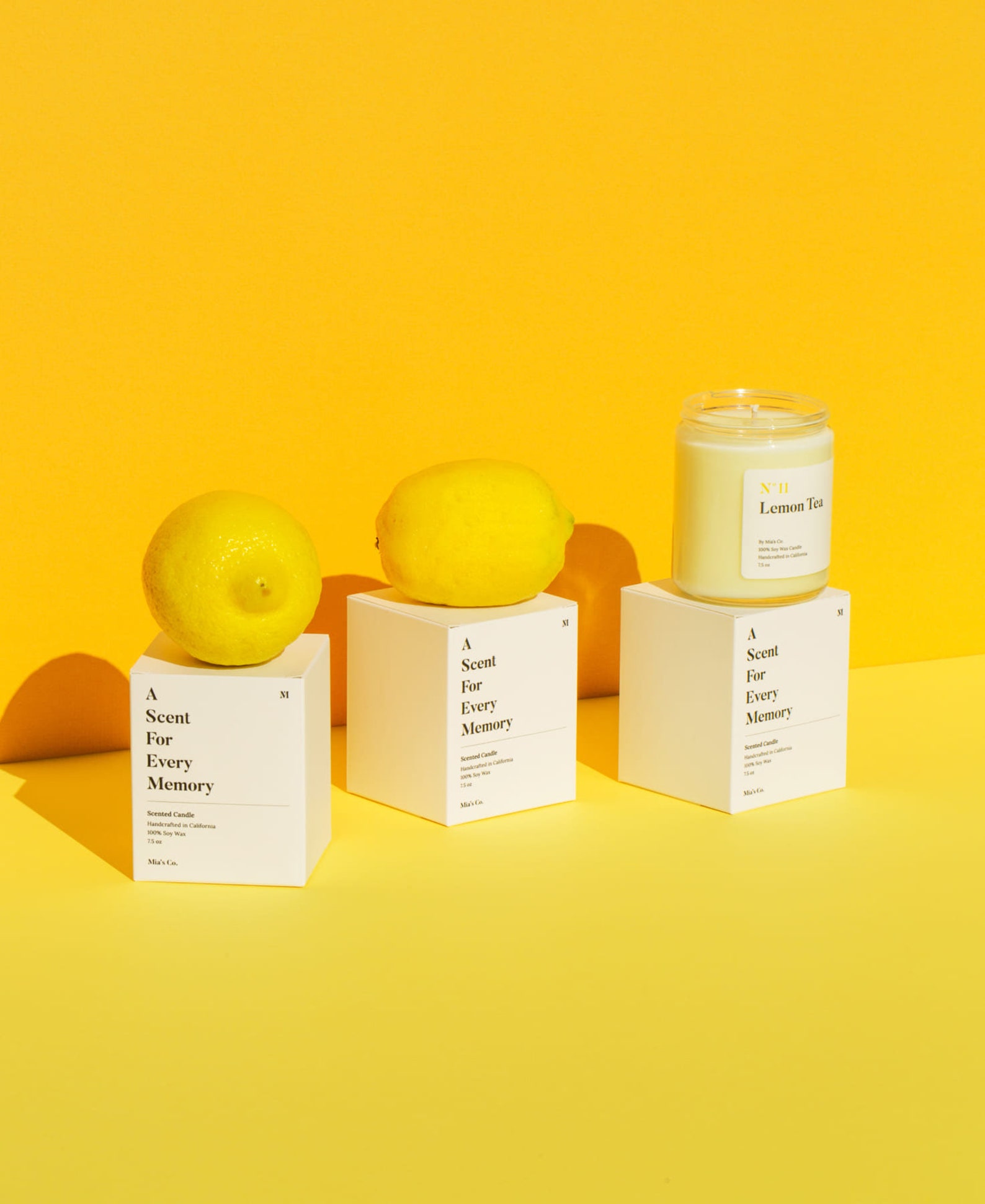 No11 Lemon Tea Candle Handmade Soy Candles Summer Gift Etsy