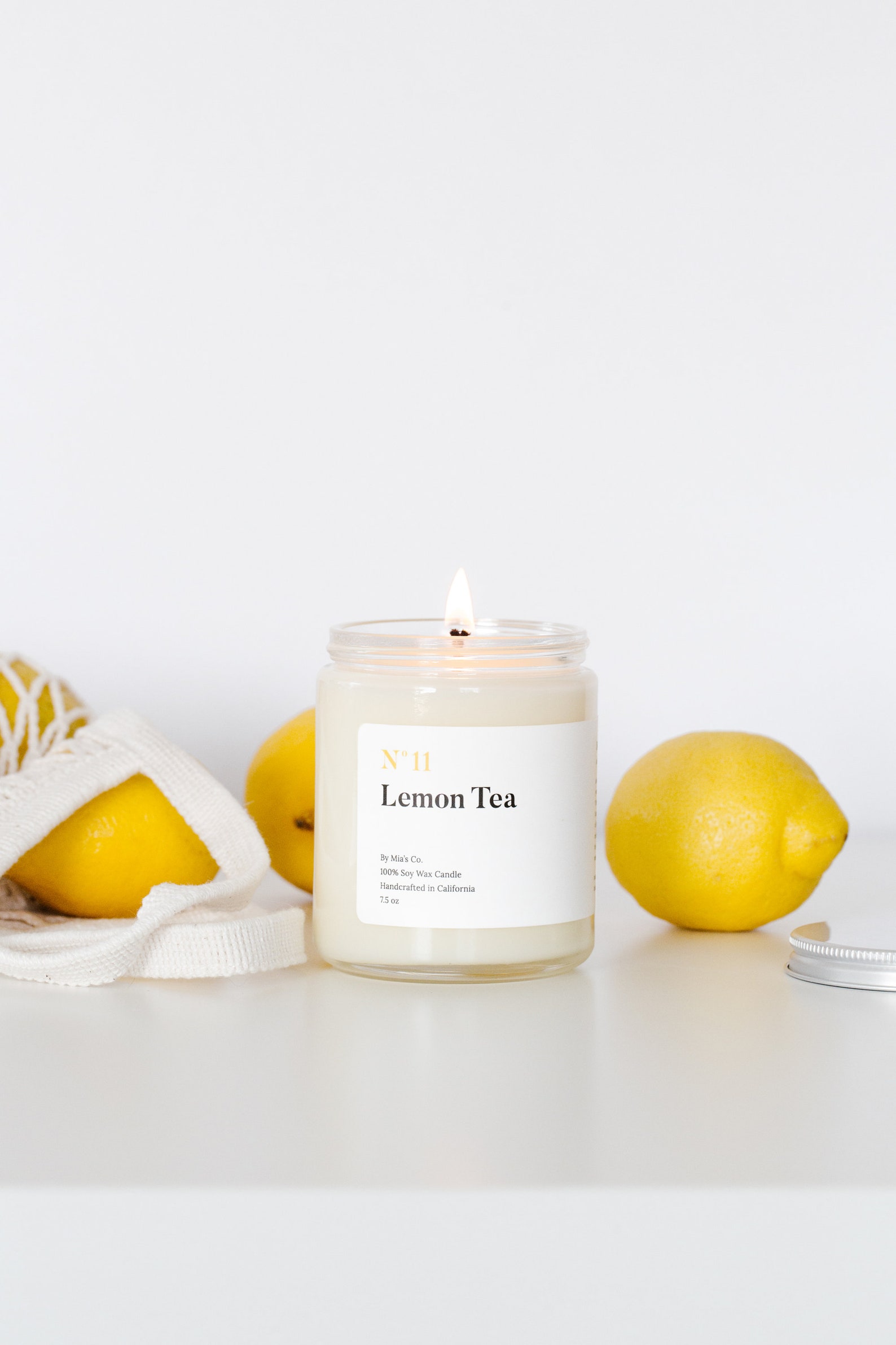 No11 Lemon Tea Candle Handmade Soy Candles Summer Gift Etsy