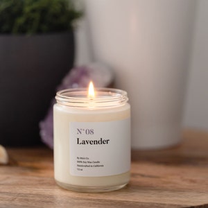 Lavender Candle Handmade Soy Candles Gift for Her/Him Scented Candles Gift Mia's Co. image 7