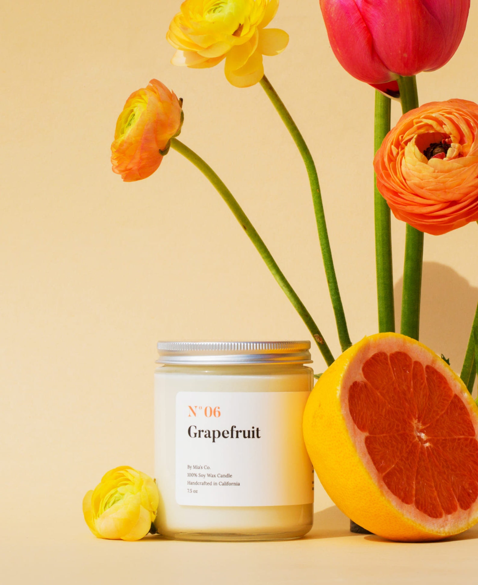 Grapefruit Candle Handmade Soy Candles Thanksgiving Gift Etsy