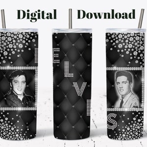 Elvis Presley Tumbler Design: 20 Unzen Skinny Tumbler (Digitaler Download)