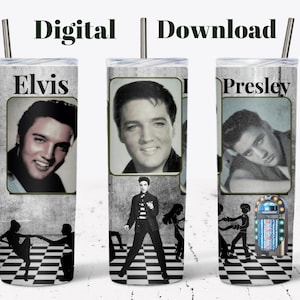 Elvis Presley 20 Unzen Tumbler Sublimationsdruck (Digitaler Download)