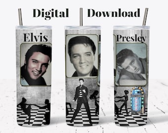 Elvis Presley 20oz Tumbler Sublimation Design (Digital Download)