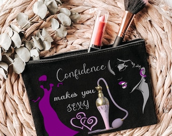 Confidence Makes You Sexy MakeUp Tasche Sublimation Kosmetiktasche Design Sublimation Hintergrund Designs Beauty Digital Download Wärmetransfers
